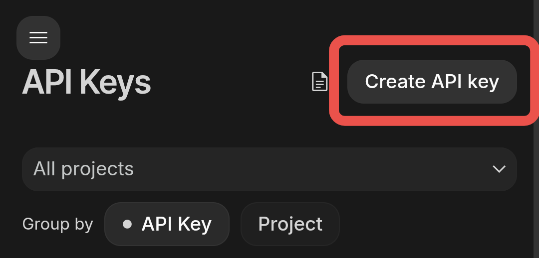 Step 2: Click 'Create API Key' in Google AI Studio