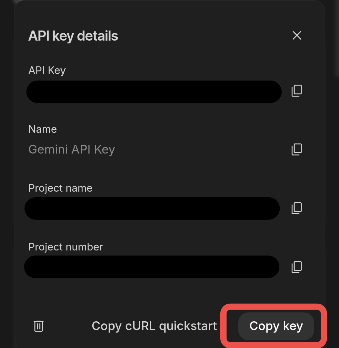 Step 4: Copy Your API Key